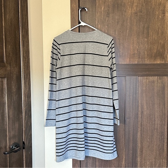 J. Jill Women’s A Line Sweatshirt Dress Striped Knee Length Size Small - Picture 3 of 12
